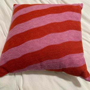 Dusen Dusen Pink Striped Pillow